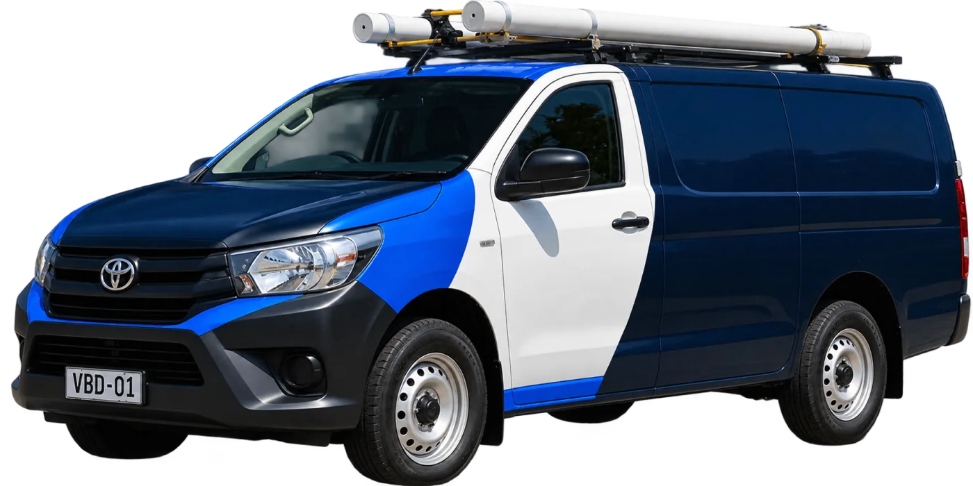 Our van, covering the North Shore and the surrounding suburbs